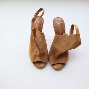 Jeffrey Campbell Tan Suede Leather High Heels 6.5
